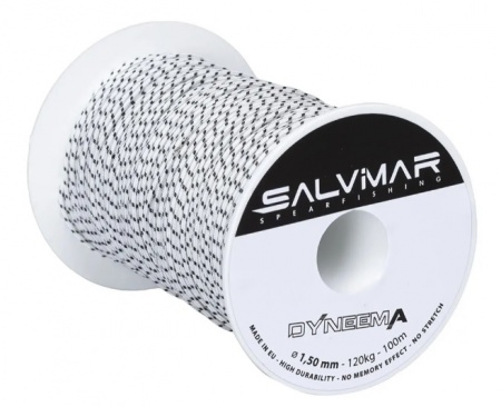 Bobine Dyneema Gainé  Salvimar 2 mm Blanc / Noir