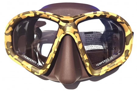 Masque Denty Spearfishing Camouflage Marron